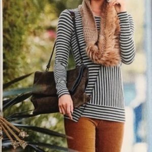 Ernest blue and gray striped top by CAbi.